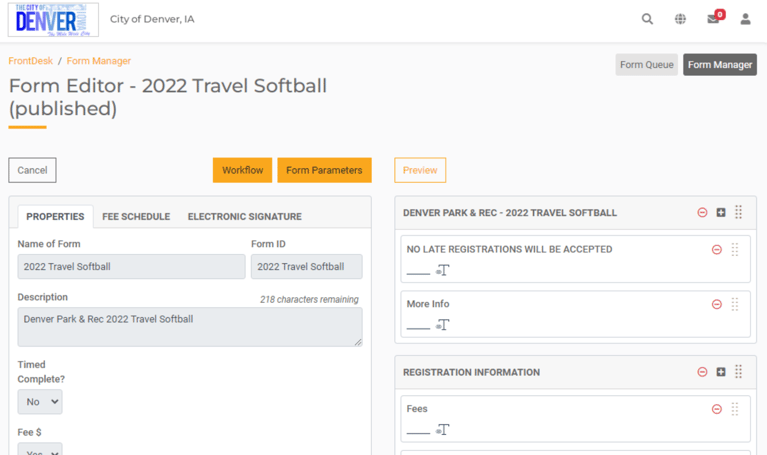 FrontDesk Spotlight: Denver, IA & Online Forms